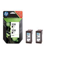 Paquete de 2 cartuchos HP 339 de tinta negra con tinta Vivera para impresin por inyeccin de tinta (C9504EE#301)